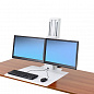 Рабочее место Ergotron 33-407-062, WorkFit-SR, Dual Monitor Sit-Stand Desktop Workstation